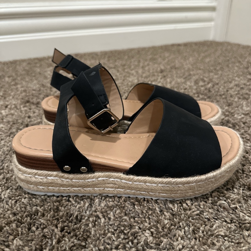 Black Platform Sandals